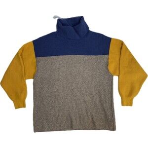 Free People Softly Structured Colorblock Sweater sz L